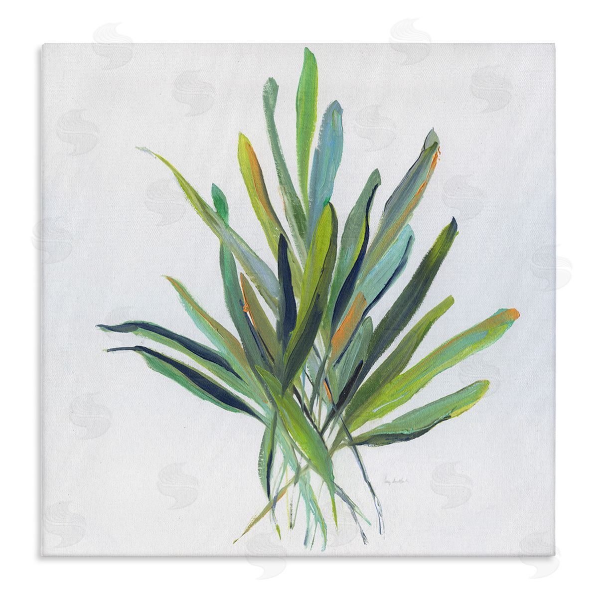 Plant Leaf Sprigs Canvas Wall Art, Home Decor by Sally Swatland