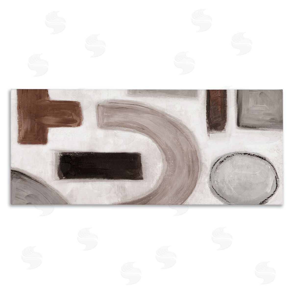 Boho Geometric Shapes Canvas Wall Art, Home Decor by Emma Peal