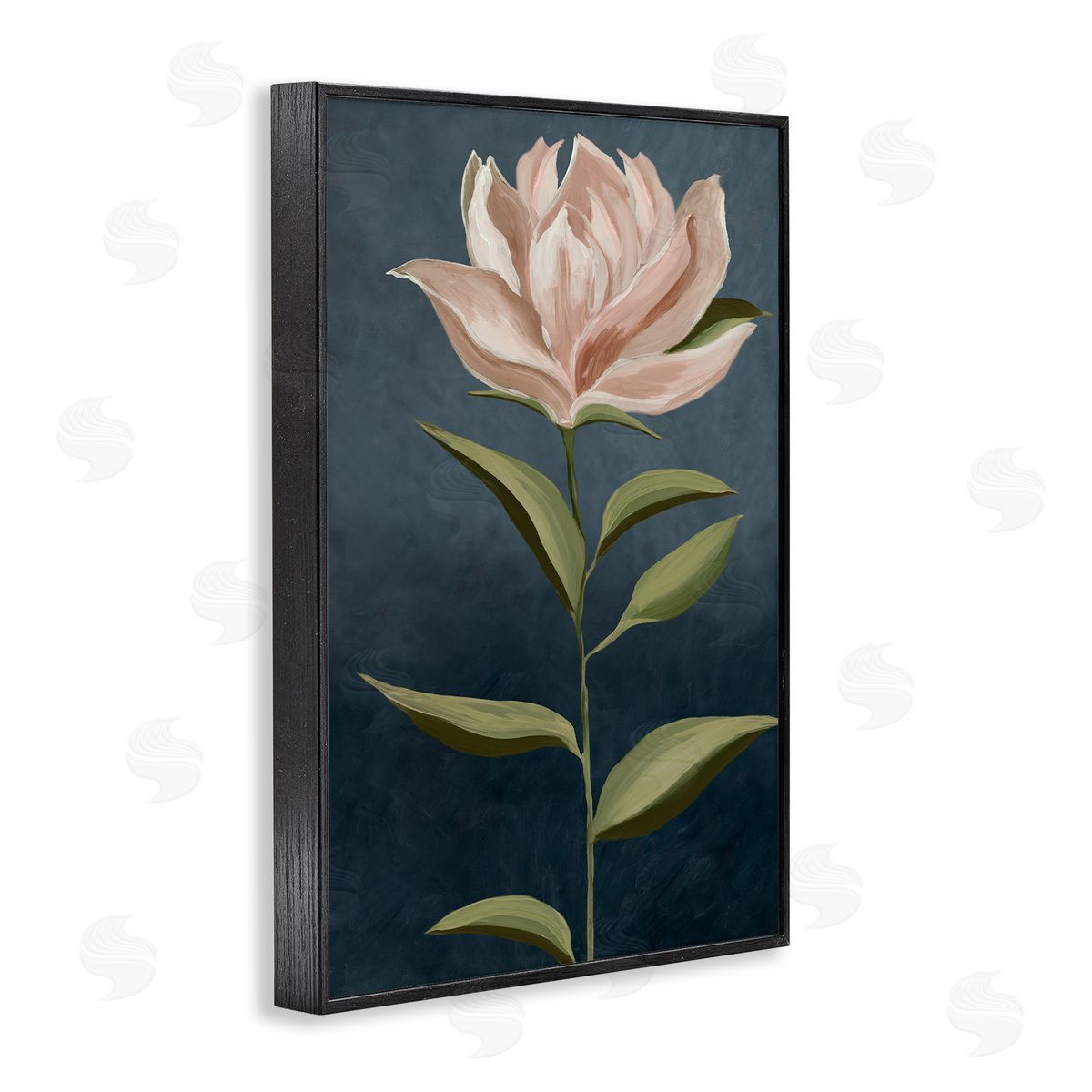 Traditional Pink Bloom Black Frame Print Wall Art, Home Decor by Jacob Q
