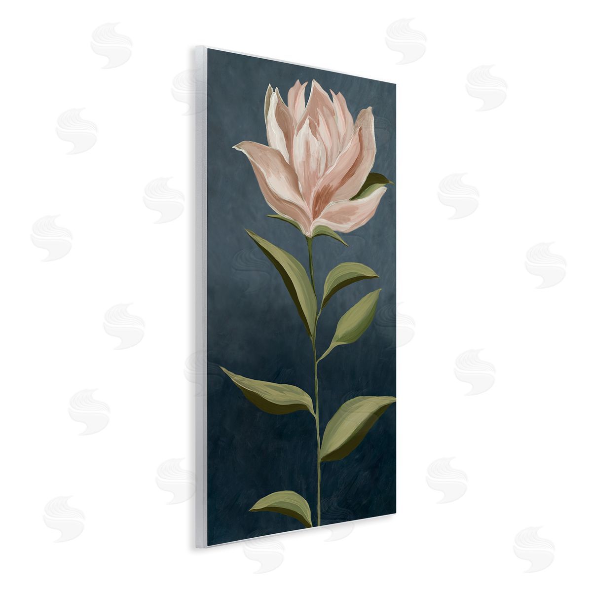 Traditional Pink Bloom Wood Plaque Wall Art, Home Decor by Jacob Q