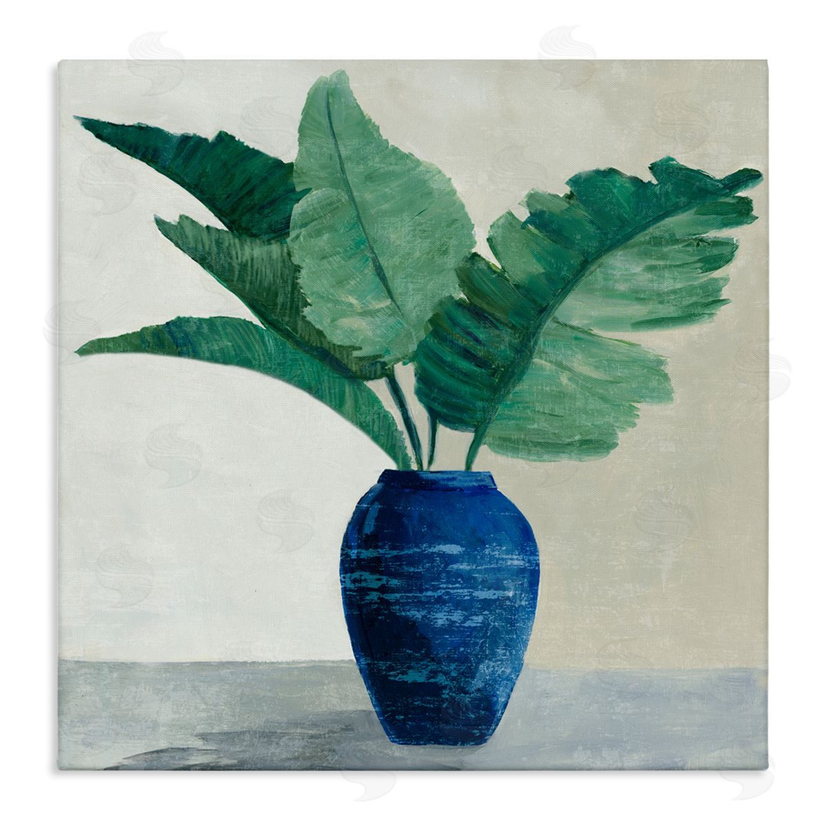 Fan Palms in Vase Canvas Wall Art, Home Decor by Jacob Q