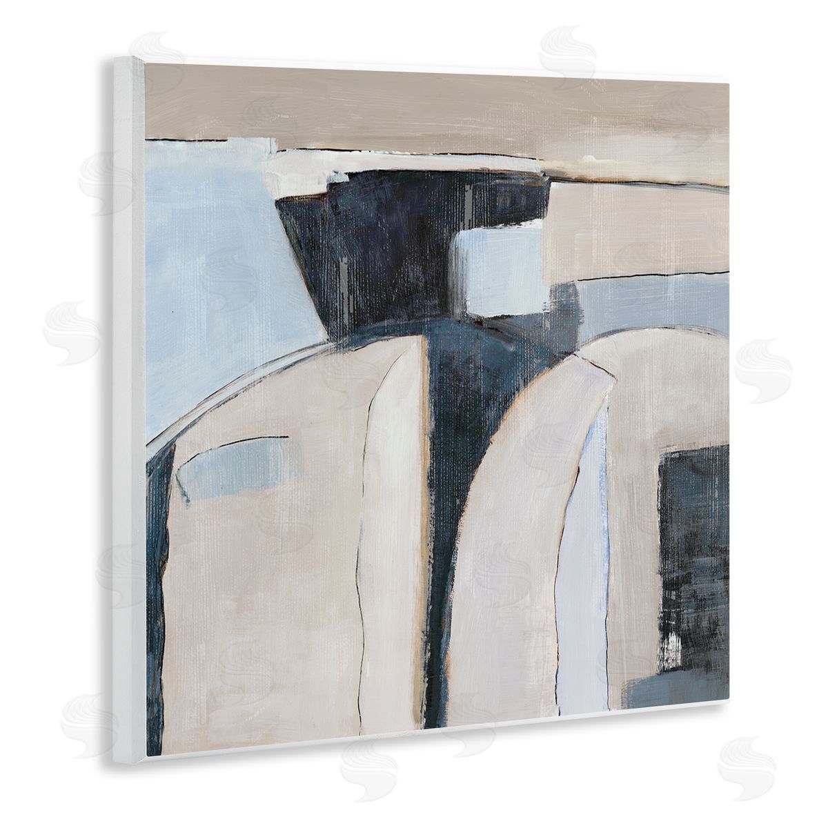 Southwestern Beige & Grey Wood Plaque Wall Art, Home Decor by Jacob Q
