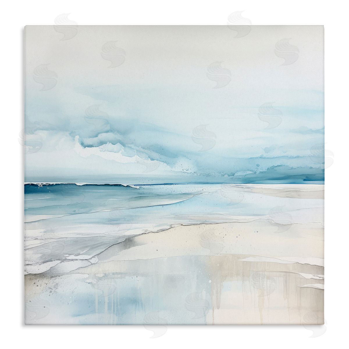 Abstract Modern Shoreline Canvas Wall Art, Home Decor by Irena Orlov