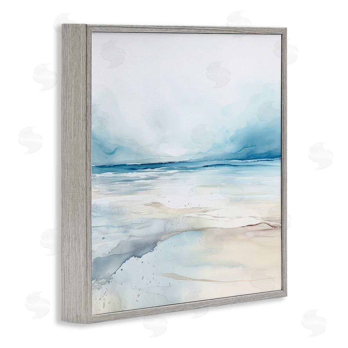 Nautical Scenery Abstract Grey Frame Print Wall Art, Home Decor by Irena Orlov