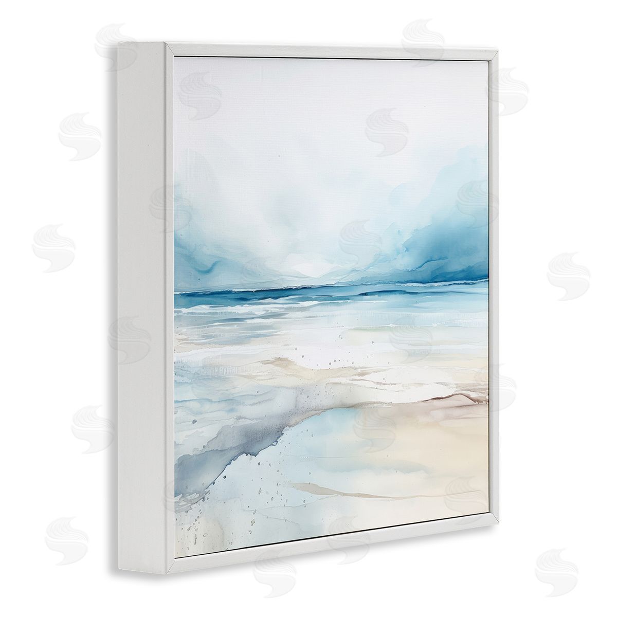 Nautical Scenery Abstract White Frame Print Wall Art, Home Decor by Irena Orlov