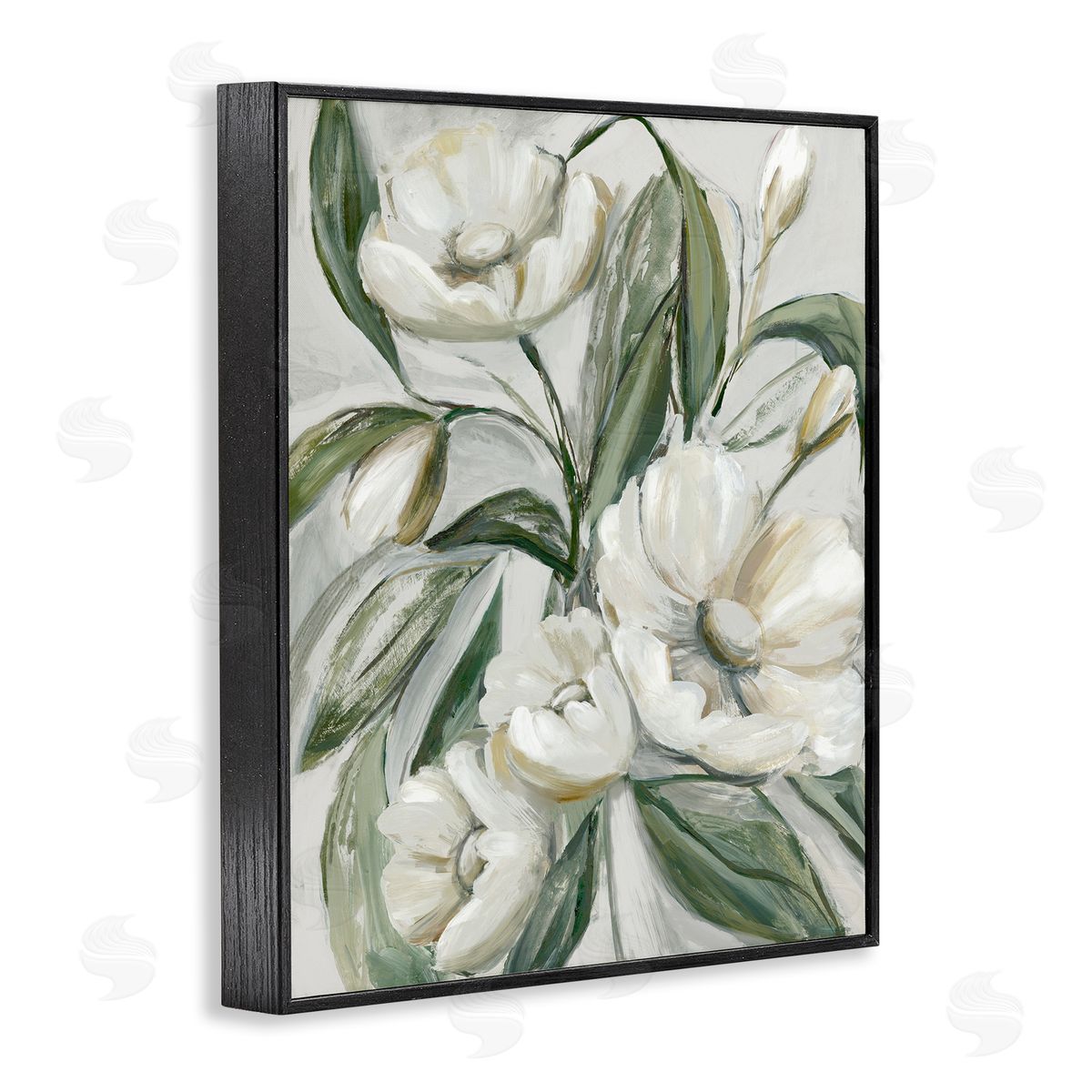 Bountiful Apple Blossoms Black Frame Print Wall Art, Home Decor by Hannah Dawson