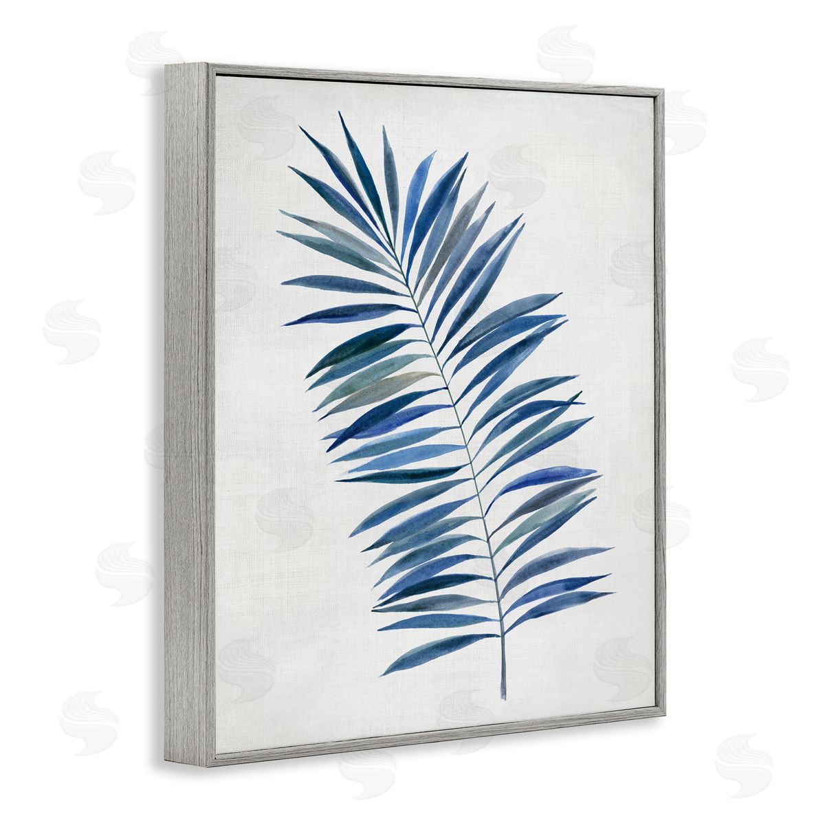 Simple Palm Leaf Grey Frame Print Wall Art, Home Decor by Hannah Dawson