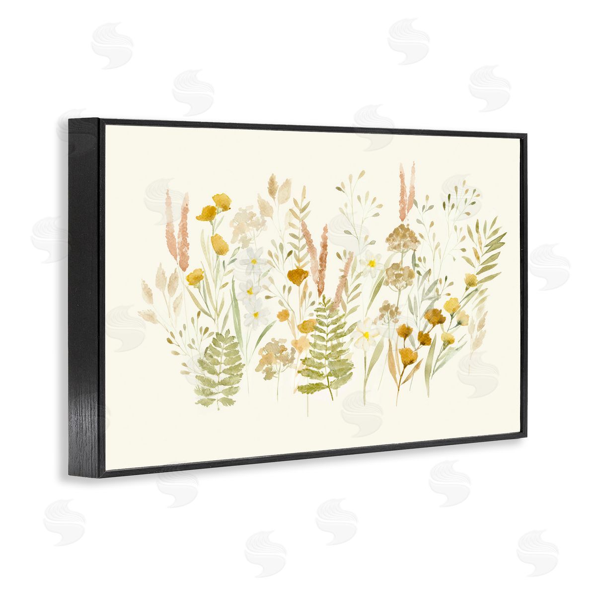 Wild Cottage Blooms Black Frame Print Wall Art, Home Decor by Hannah Dawson