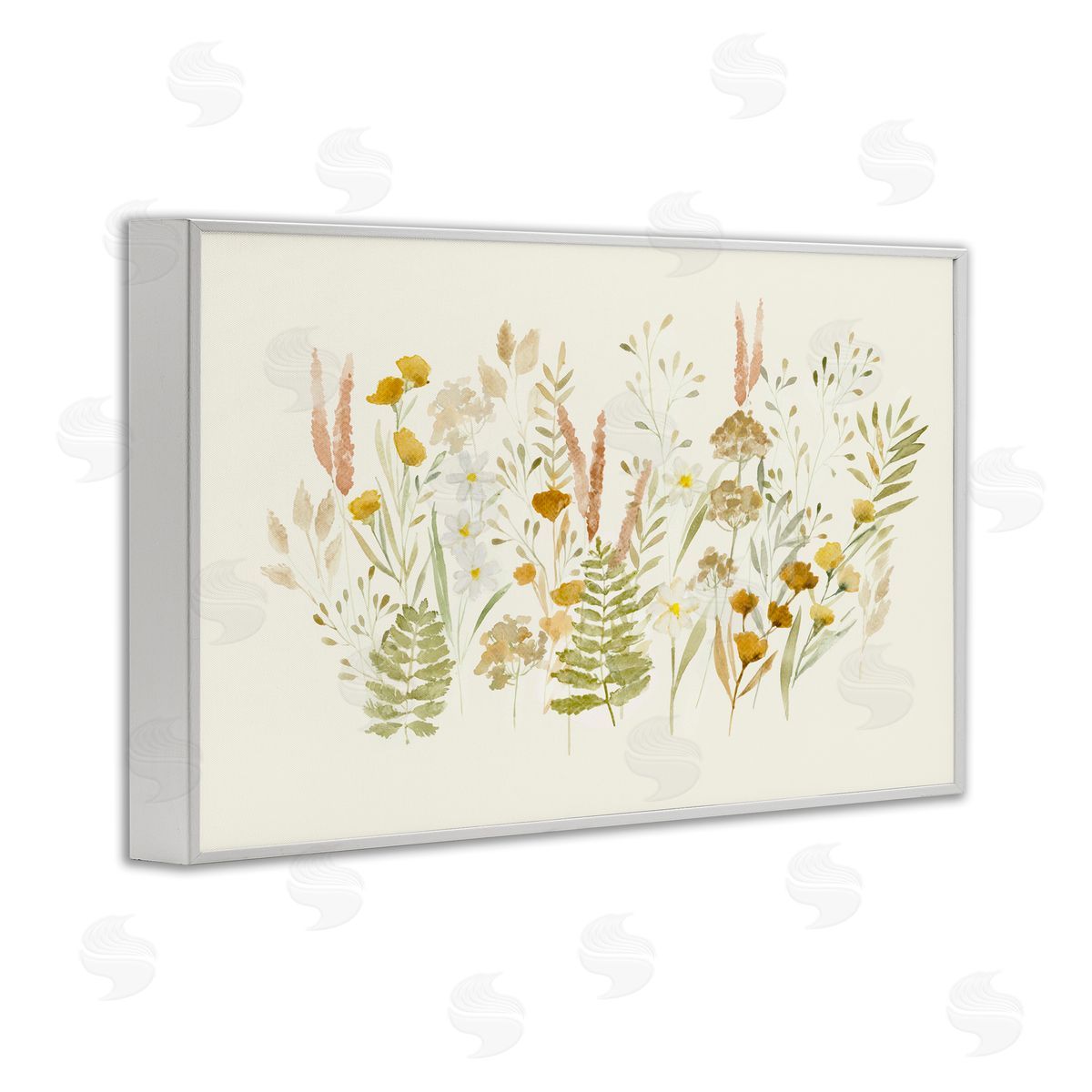 Wild Cottage Blooms White Frame Print Wall Art, Home Decor by Hannah Dawson
