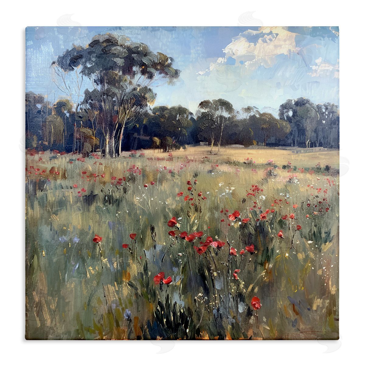 Poppies in Vast Field Canvas Wall Art, Home Decor by Raymond Powers