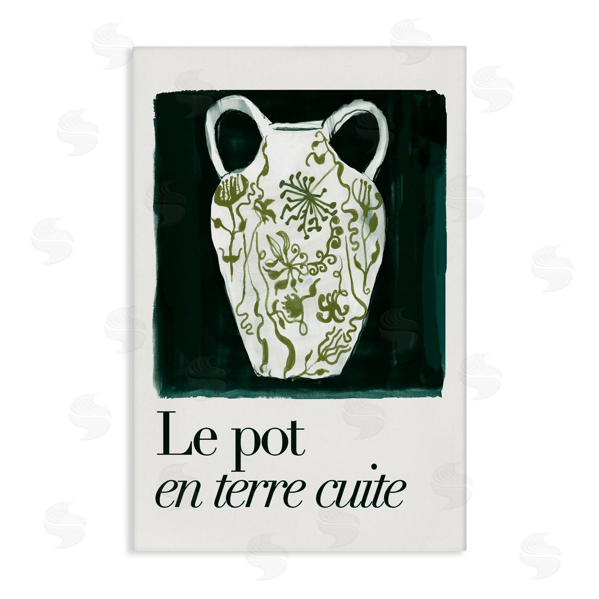 Floral Pot Vase Canvas Wall Art, Home Decor by cartissi