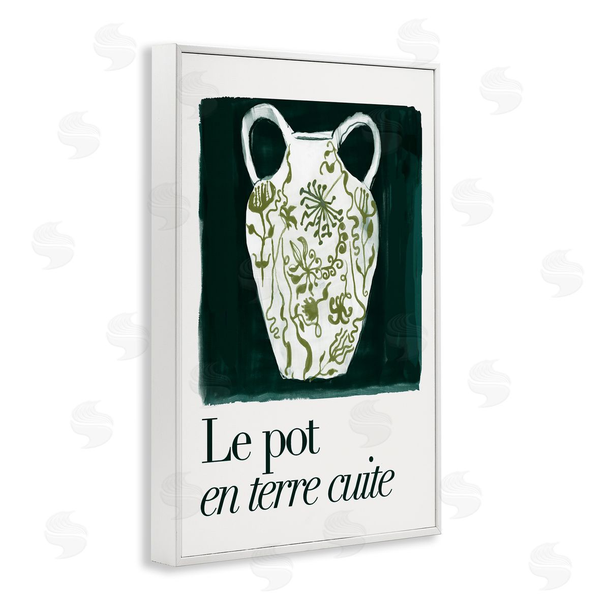 Floral Pot Vase White Frame Print Wall Art, Home Decor by cartissi