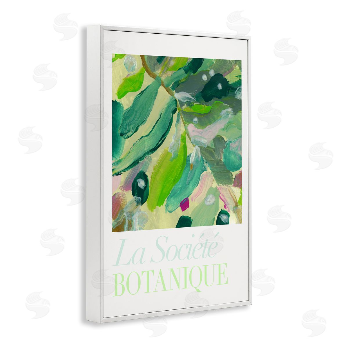 Abstract French Botanicals White Frame Print Wall Art, Home Decor by cartissi