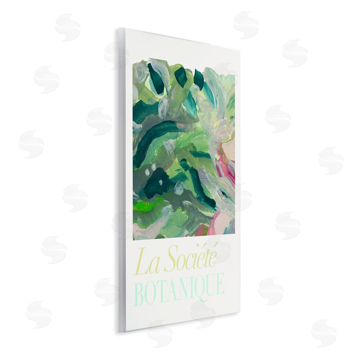 French Leaves Abstraction Wood Plaque Wall Art, Home Decor by cartissi