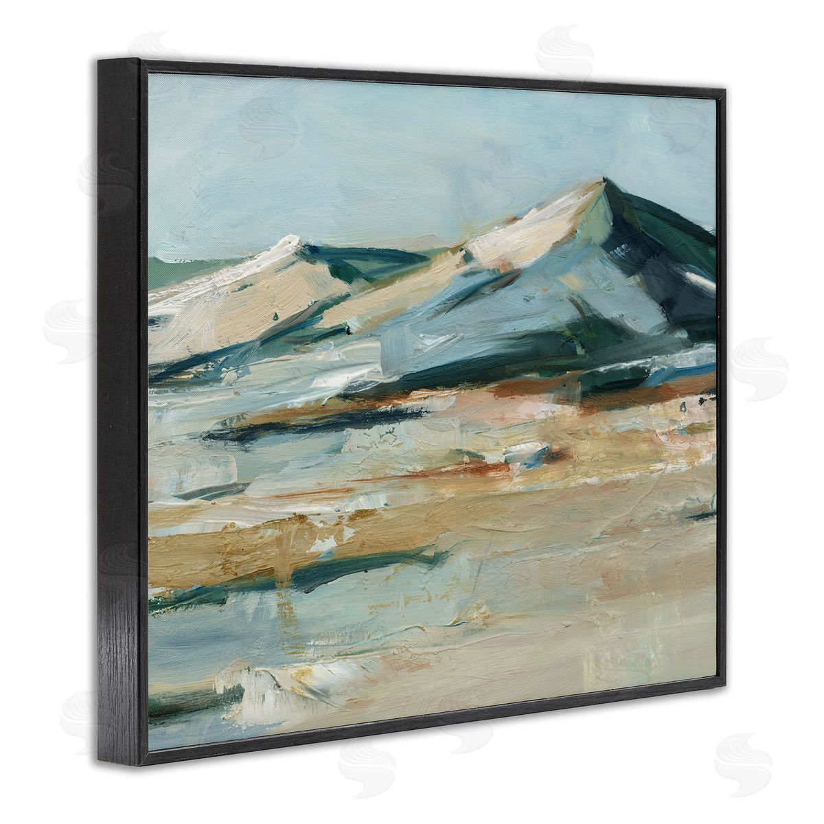 Desert Mountain Dunes Black Frame Print Wall Art, Home Decor by Ethan Harper