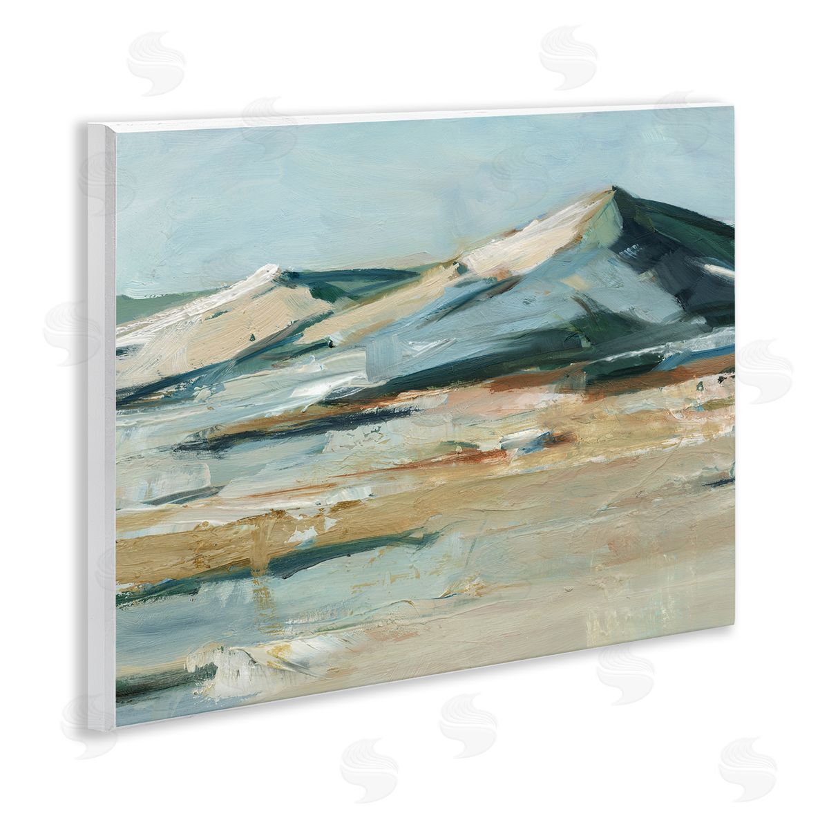 Desert Mountain Dunes Wood Plaque Wall Art, Home Decor by Ethan Harper