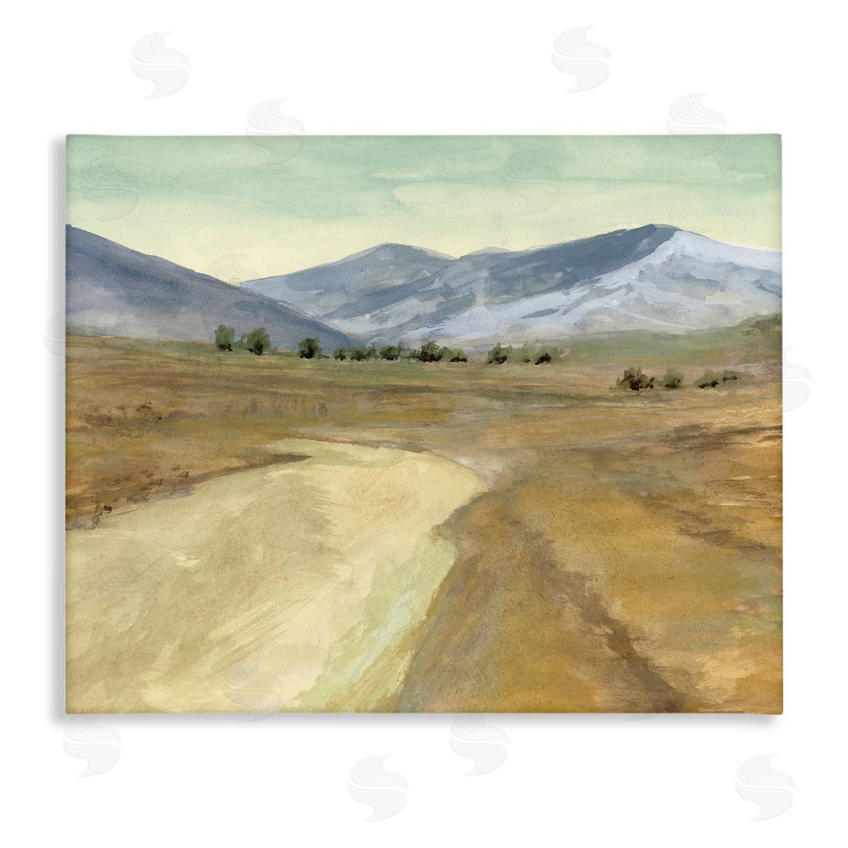 Distant Desert Mountains Canvas Wall Art, Home Decor by Michael Willett