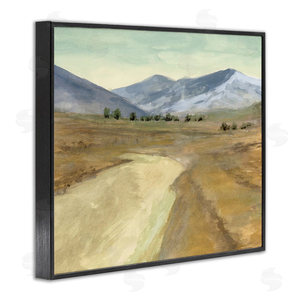 Distant Desert Mountains Black Frame Print Wall Art, Home Decor by Michael Willett
