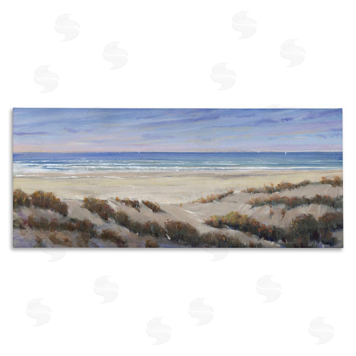 Grassy Beach View Canvas Wall Art, Home Decor by Regina Moore
