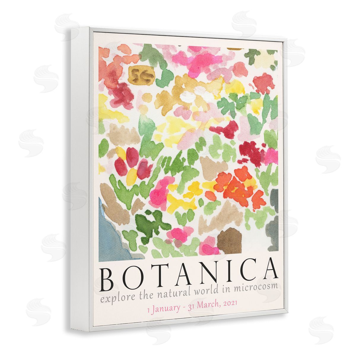 Botanica Abstract Florals White Frame Print Wall Art, Home Decor by June Erica Vess