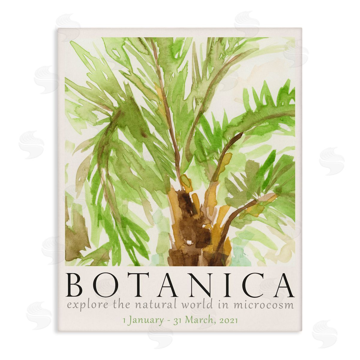 Botanica Poster Palm Tree Canvas Wall Art, Home Decor by June Erica Vess