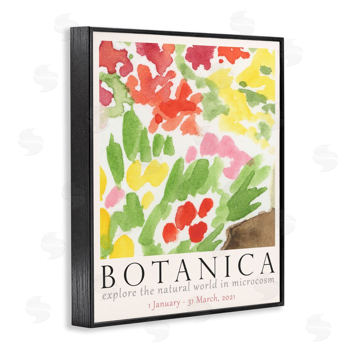 Botanica Floral Museum Black Frame Print Wall Art, Home Decor by June Erica Vess