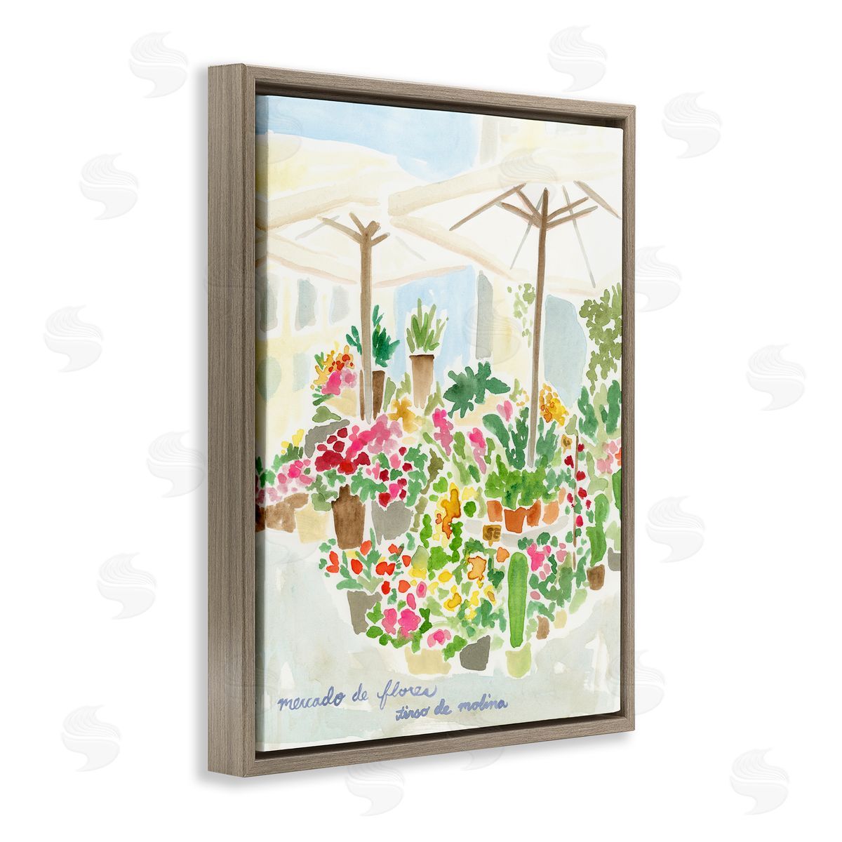 Canopy Covered Garden Brown Floating Frame Canvas Wall Art, Home Decor by June Erica Vess