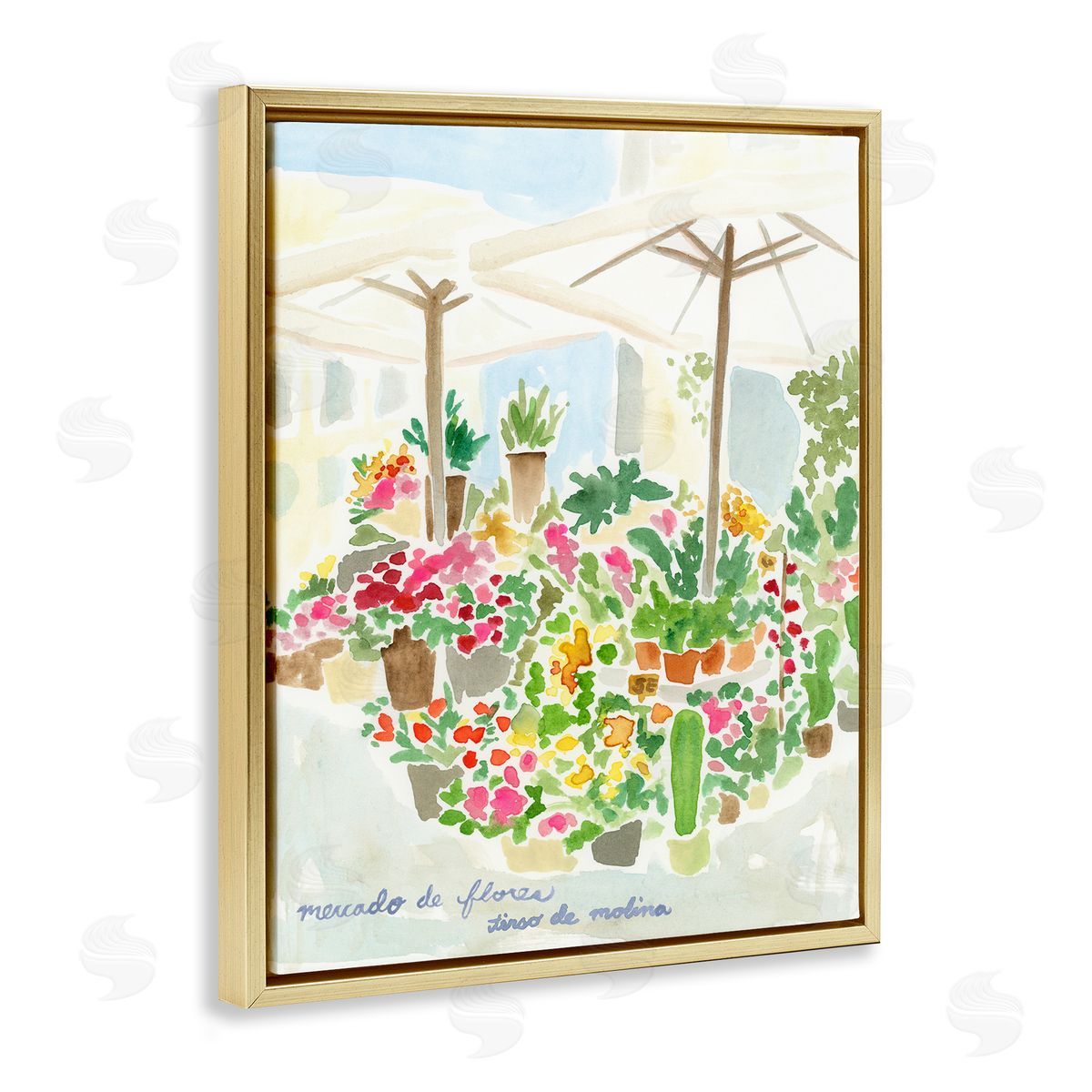 Canopy Covered Garden Gold Floating Frame Canvas Wall Art, Home Decor by June Erica Vess