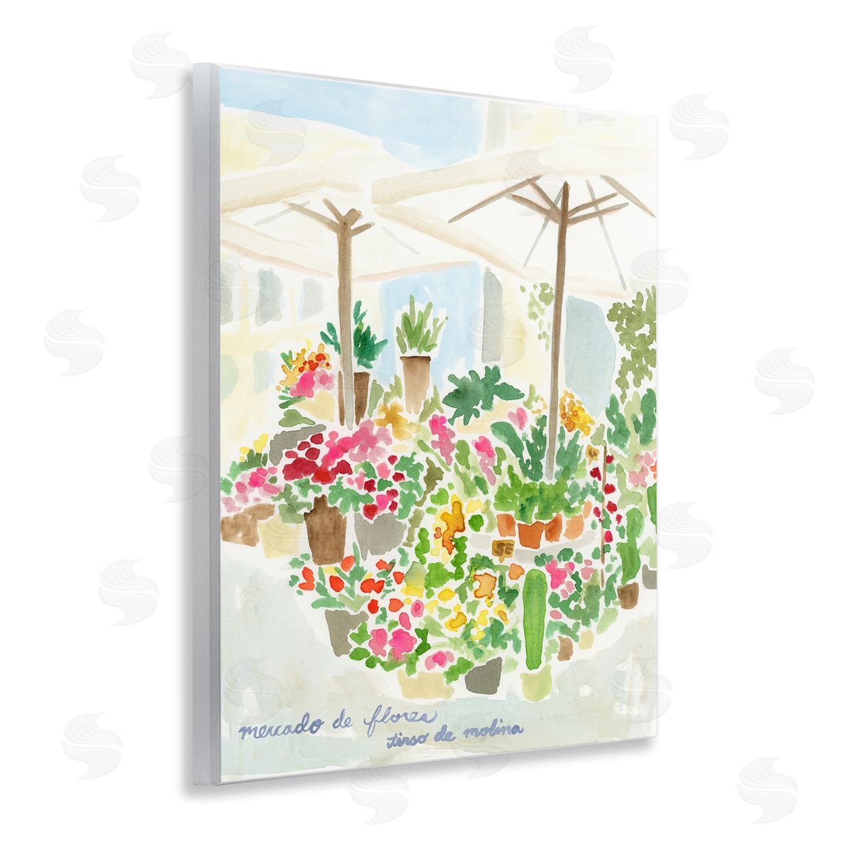 Canopy Covered Garden Wood Plaque Wall Art, Home Decor by June Erica Vess