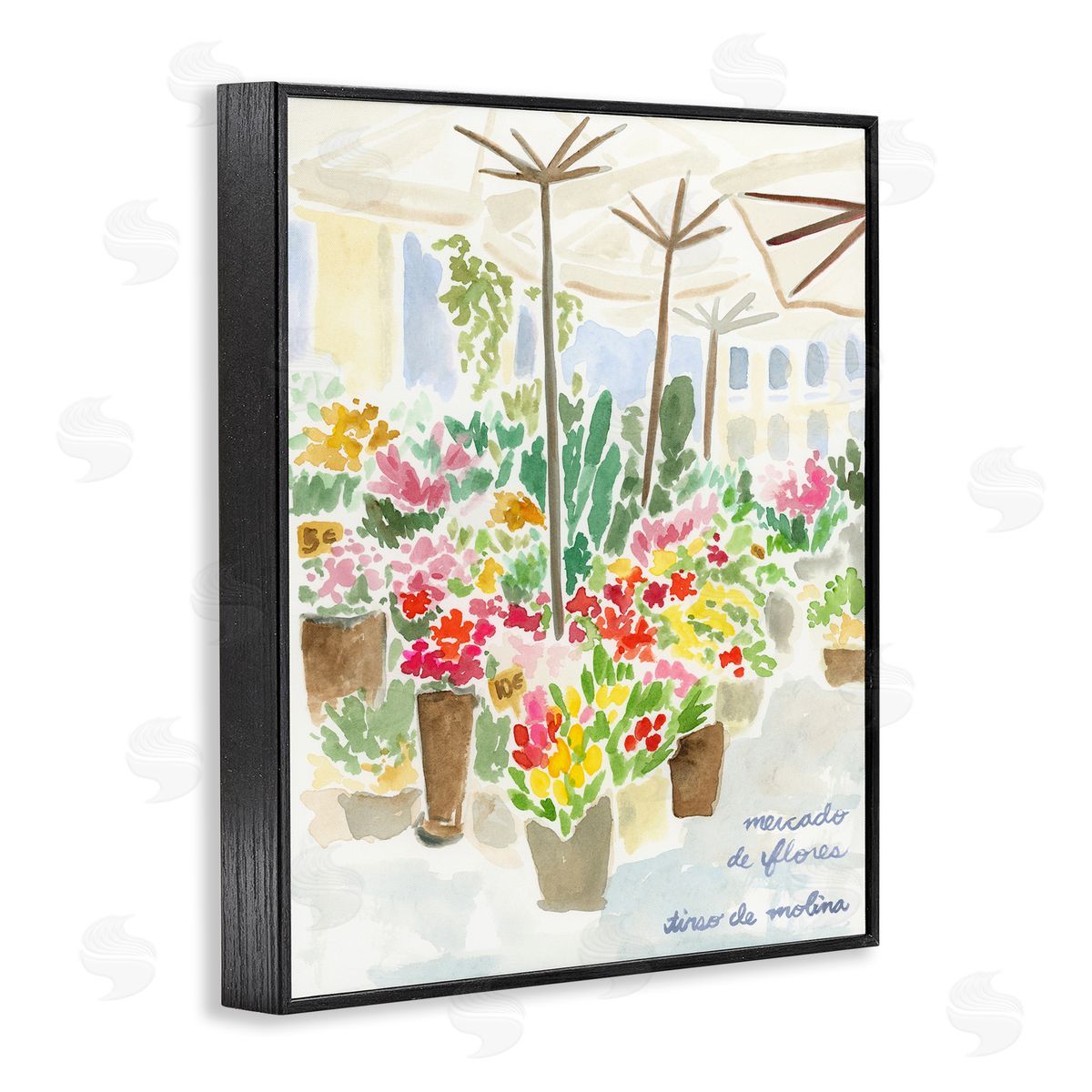 Assorted Florals Scenery Black Frame Print Wall Art, Home Decor by June Erica Vess