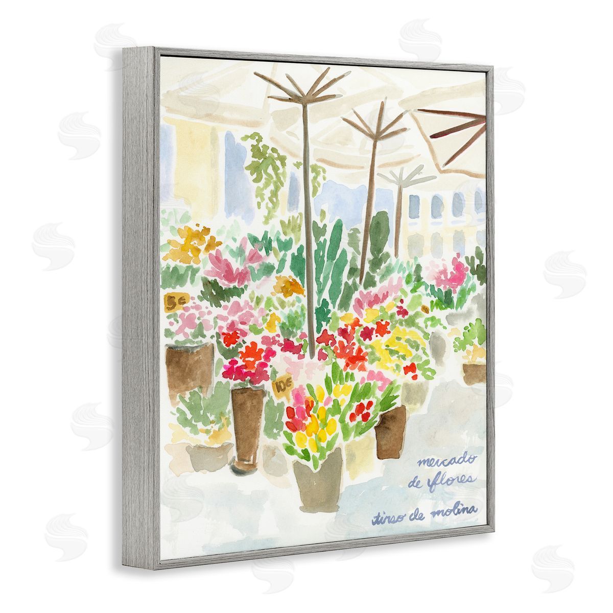 Assorted Florals Scenery Grey Frame Print Wall Art, Home Decor by June Erica Vess
