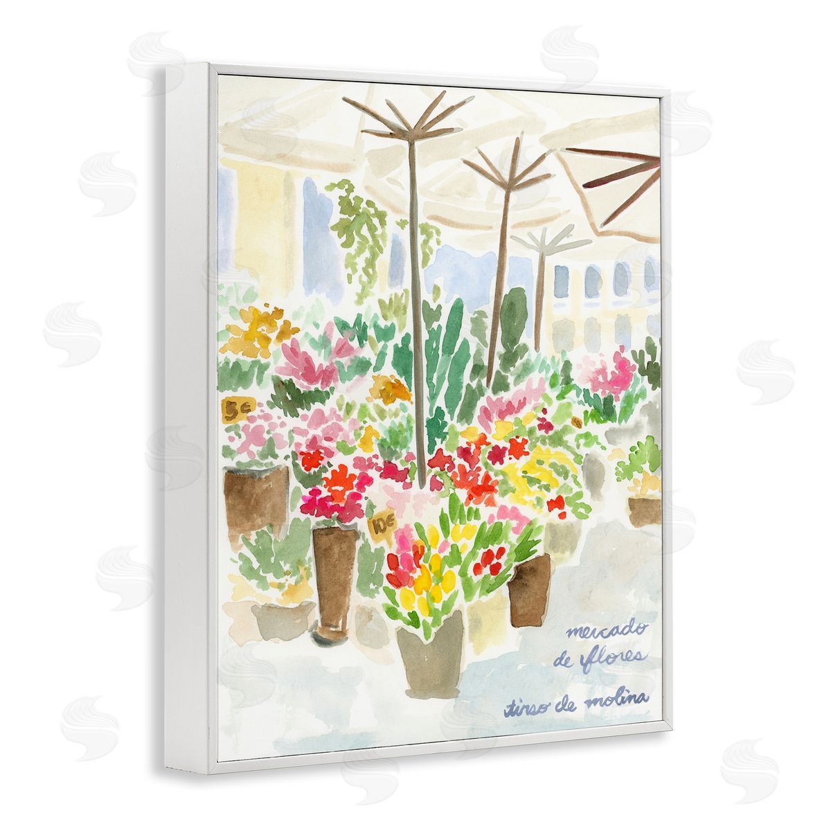 Assorted Florals Scenery White Frame Print Wall Art, Home Decor by June Erica Vess