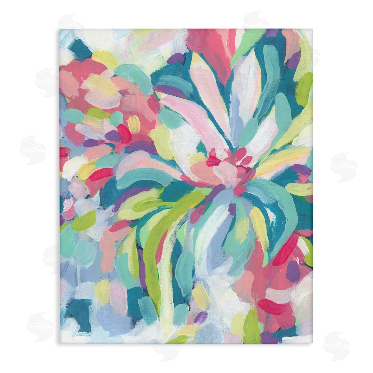 Modern Bold Flower Strokes Canvas Wall Art, Home Decor by June Erica Vess