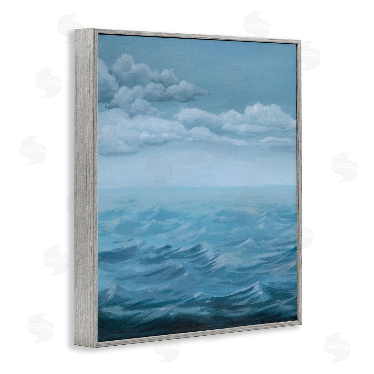 Clouds over Rough Seas Grey Frame Print Wall Art, Home Decor by Grace Popp