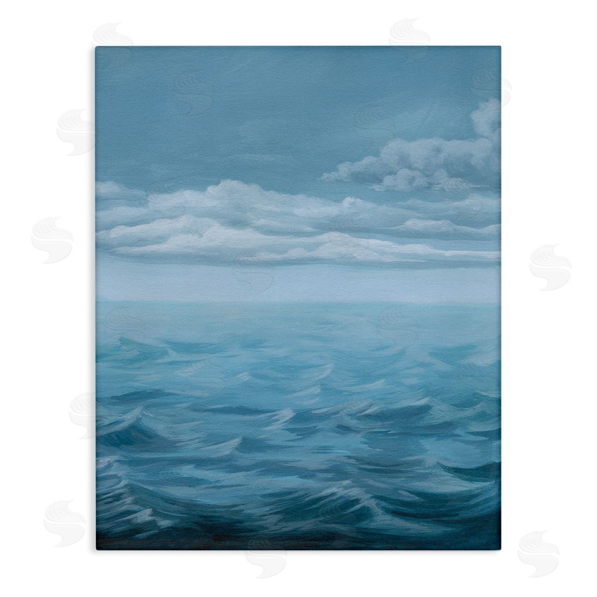 Clouds over Sea Waves Canvas Wall Art, Home Decor by Grace Popp
