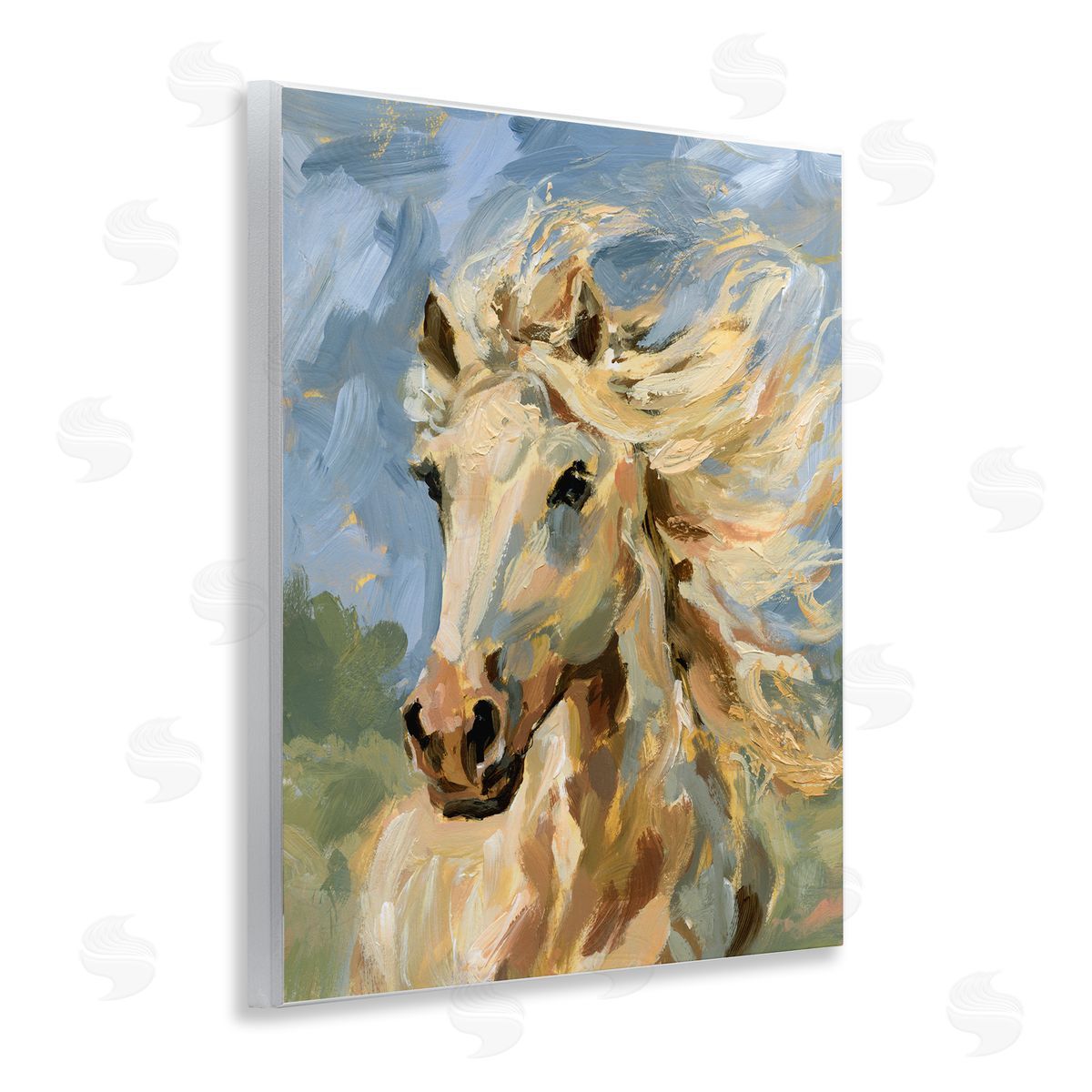 Windswept Horse Mane Wood Plaque Wall Art, Home Decor by Victoria Barnes