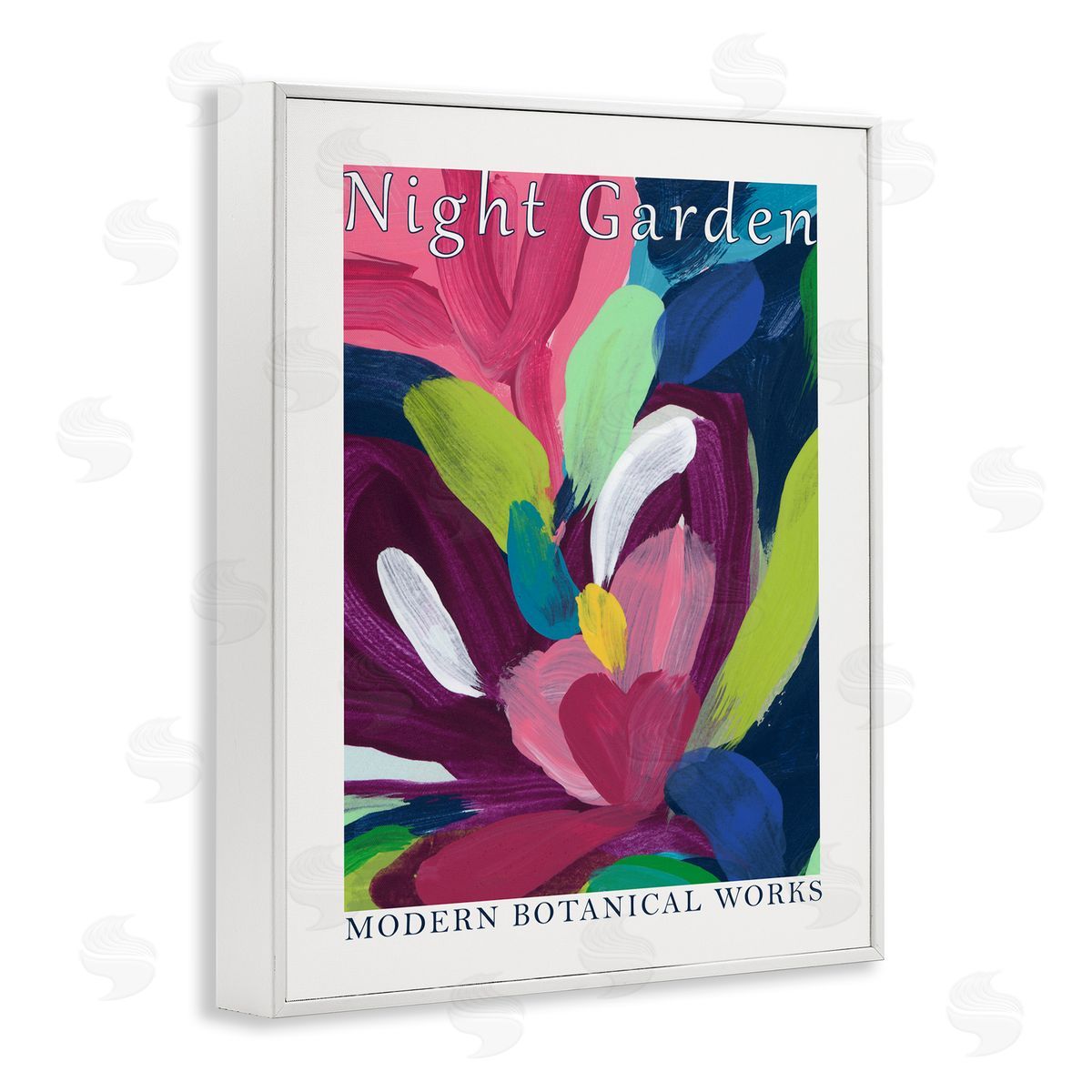 Night Garden Museum White Frame Print Wall Art, Home Decor by June Erica Vess