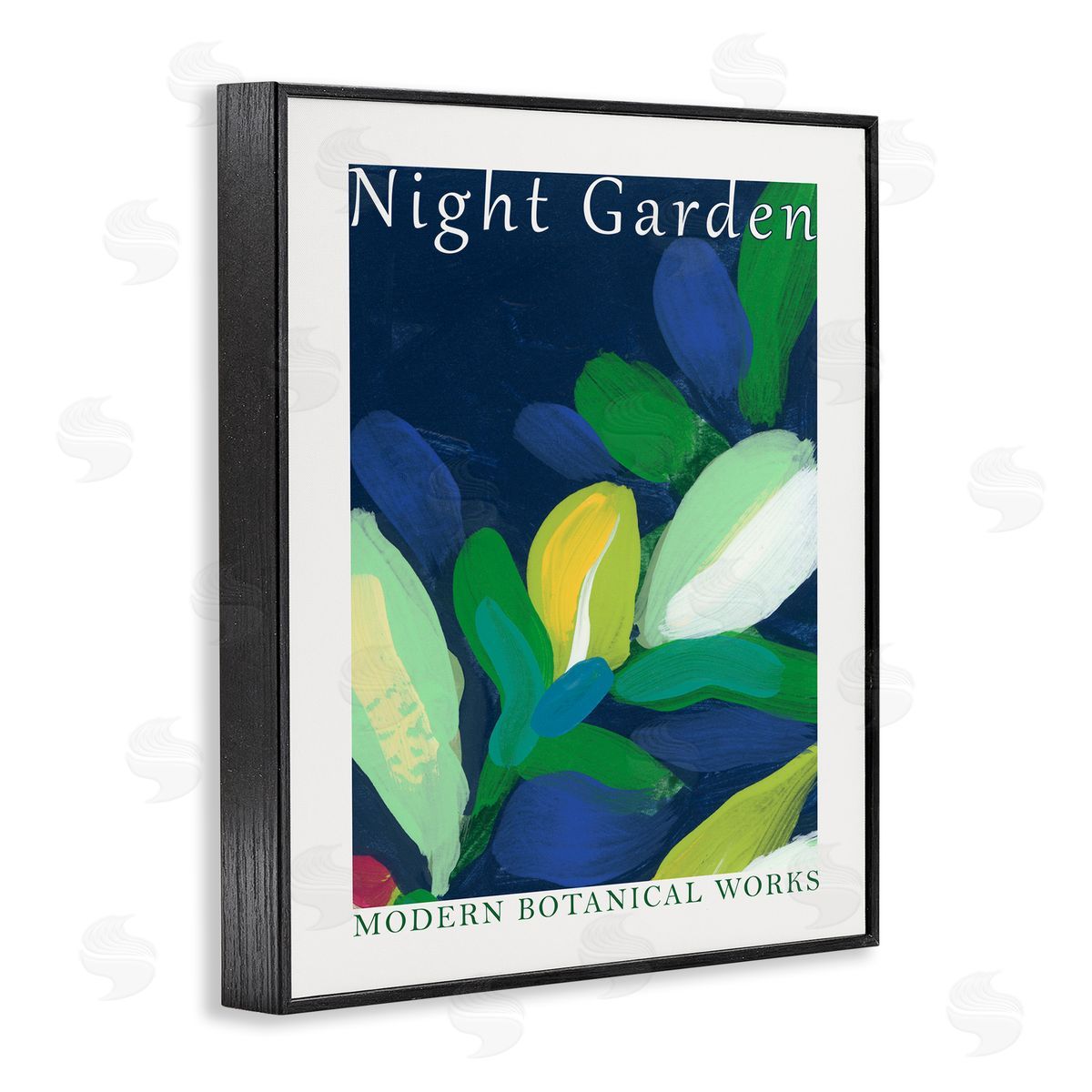 Night Garden Poster Black Frame Print Wall Art, Home Decor by June Erica Vess