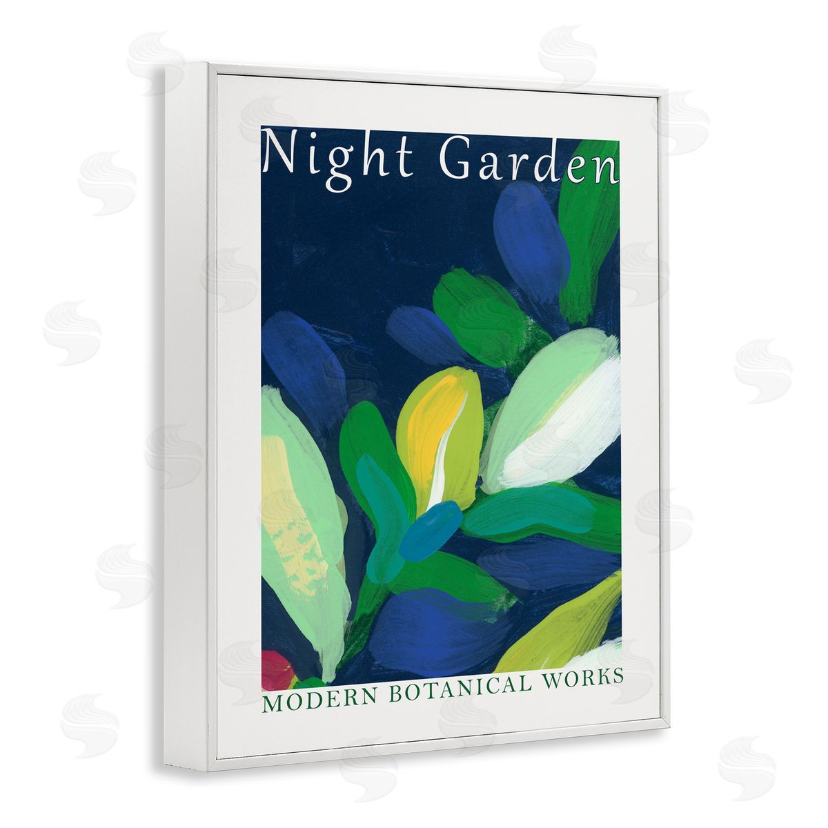 Night Garden Poster White Frame Print Wall Art, Home Decor by June Erica Vess