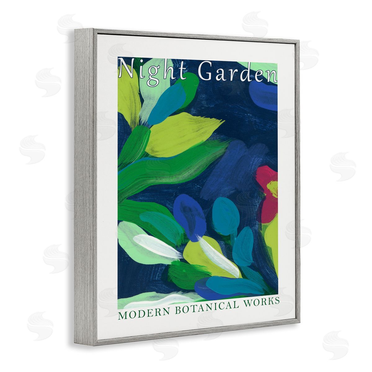 Modern Botanicals Museum Grey Frame Print Wall Art, Home Decor by June Erica Vess