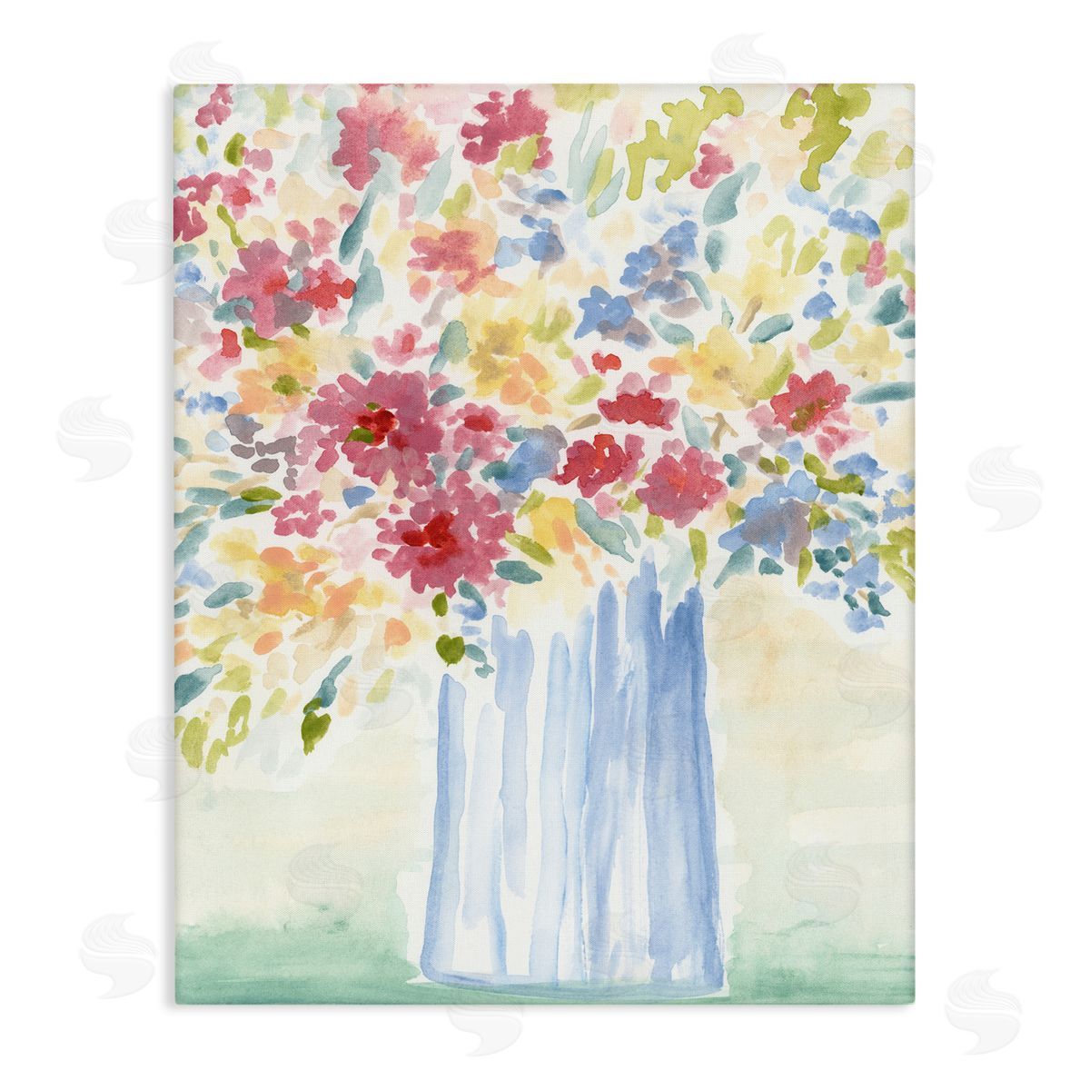 Soft Blossoms Bouquet Canvas Wall Art, Home Decor by June Erica Vess