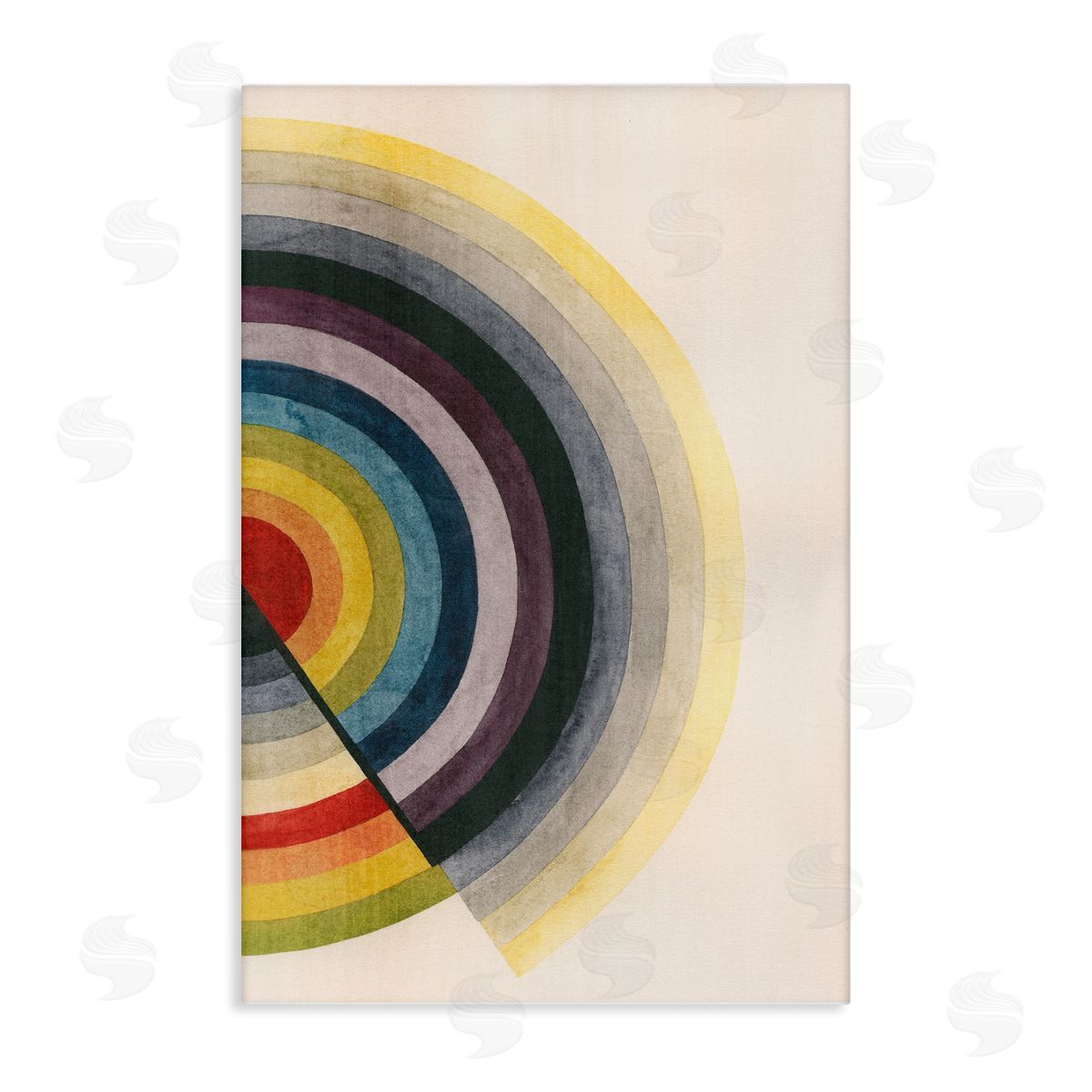 Round Centric Pattern Canvas Wall Art, Home Decor by Grace Popp