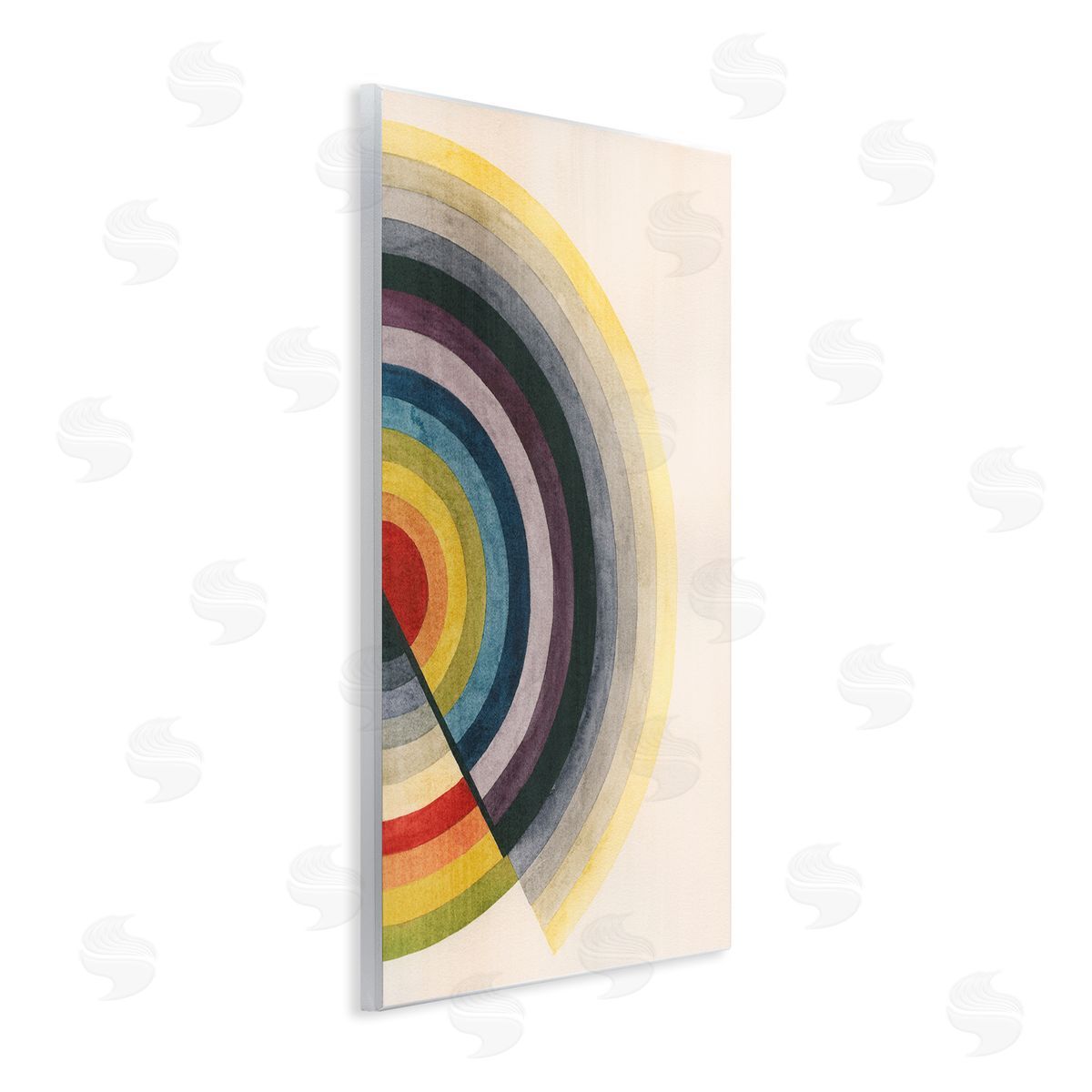 Round Centric Pattern Wood Plaque Wall Art, Home Decor by Grace Popp