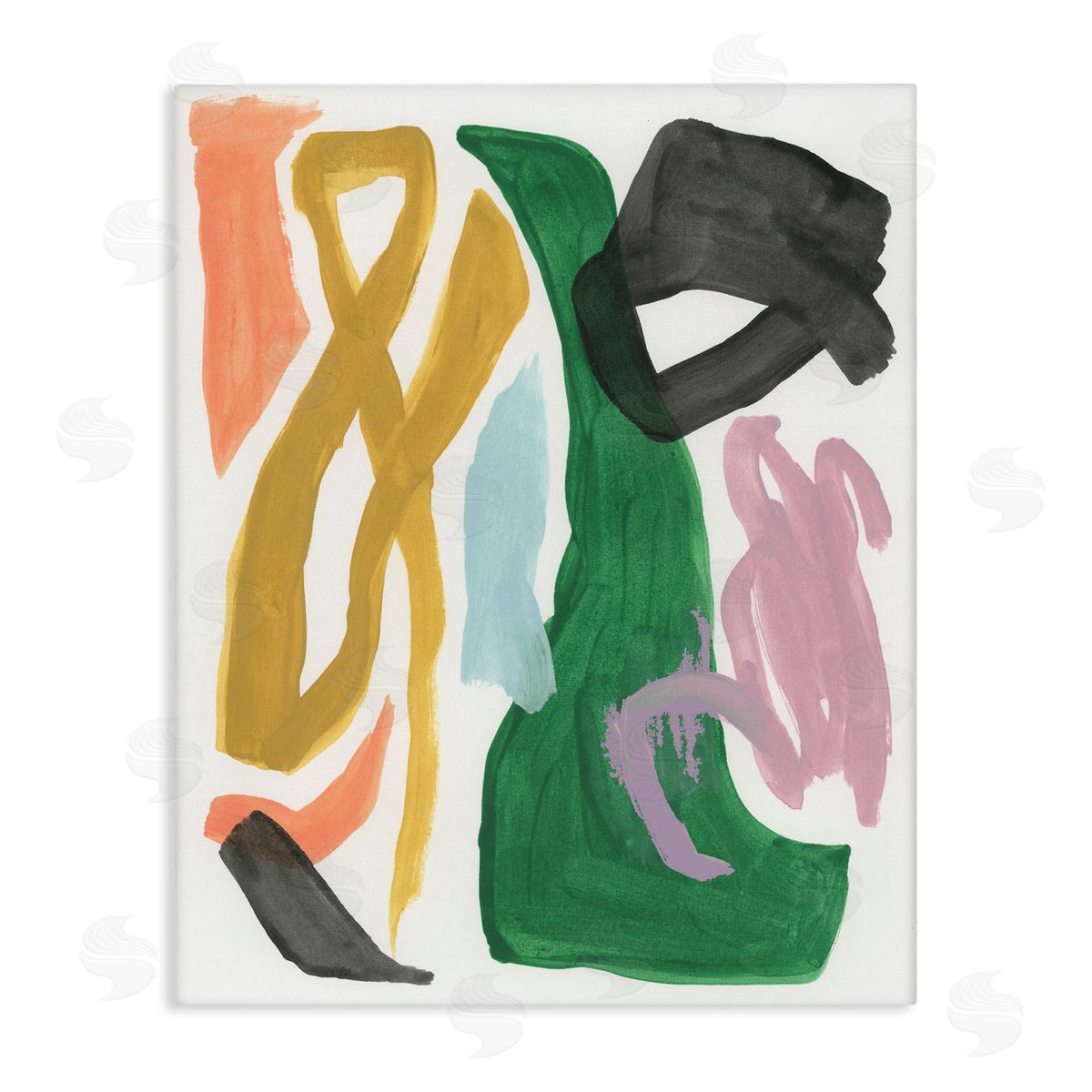 Contemporary Modern Shapes Canvas Wall Art, Home Decor by June Erica Vess