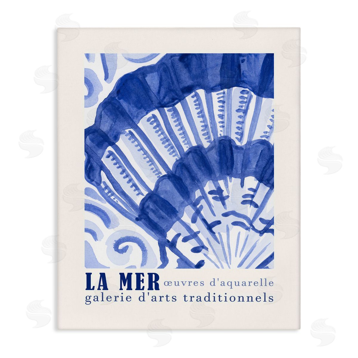Nautical Shell Gallery Show Canvas Wall Art, Home Decor by June Erica Vess
