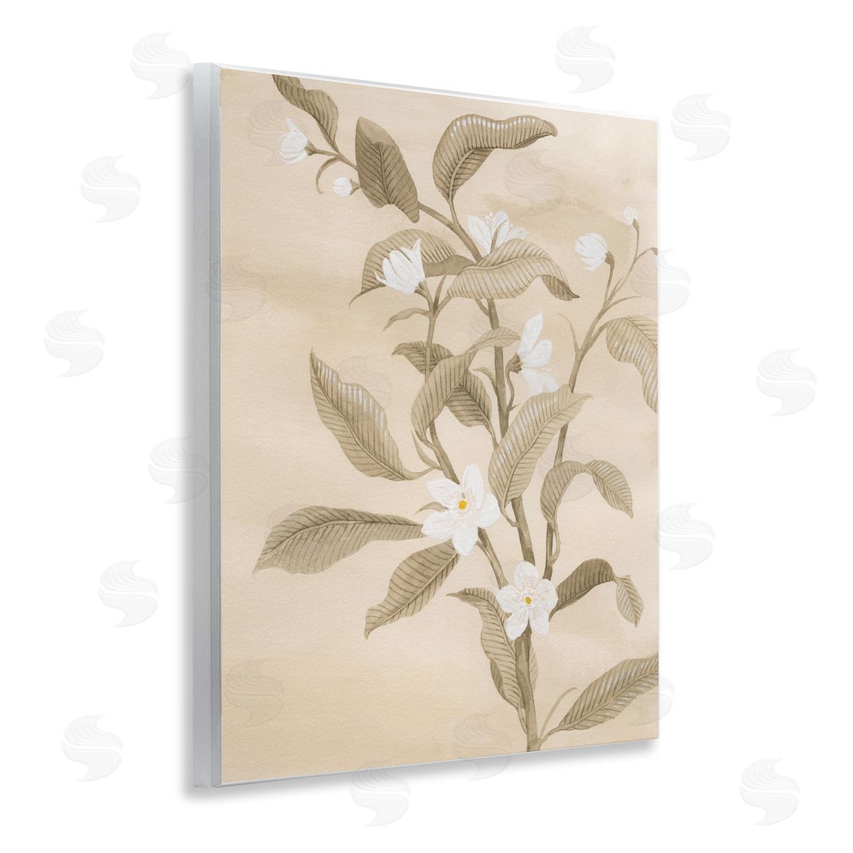 Neutral White Daffodils Wood Plaque Wall Art, Home Decor by Grace Popp