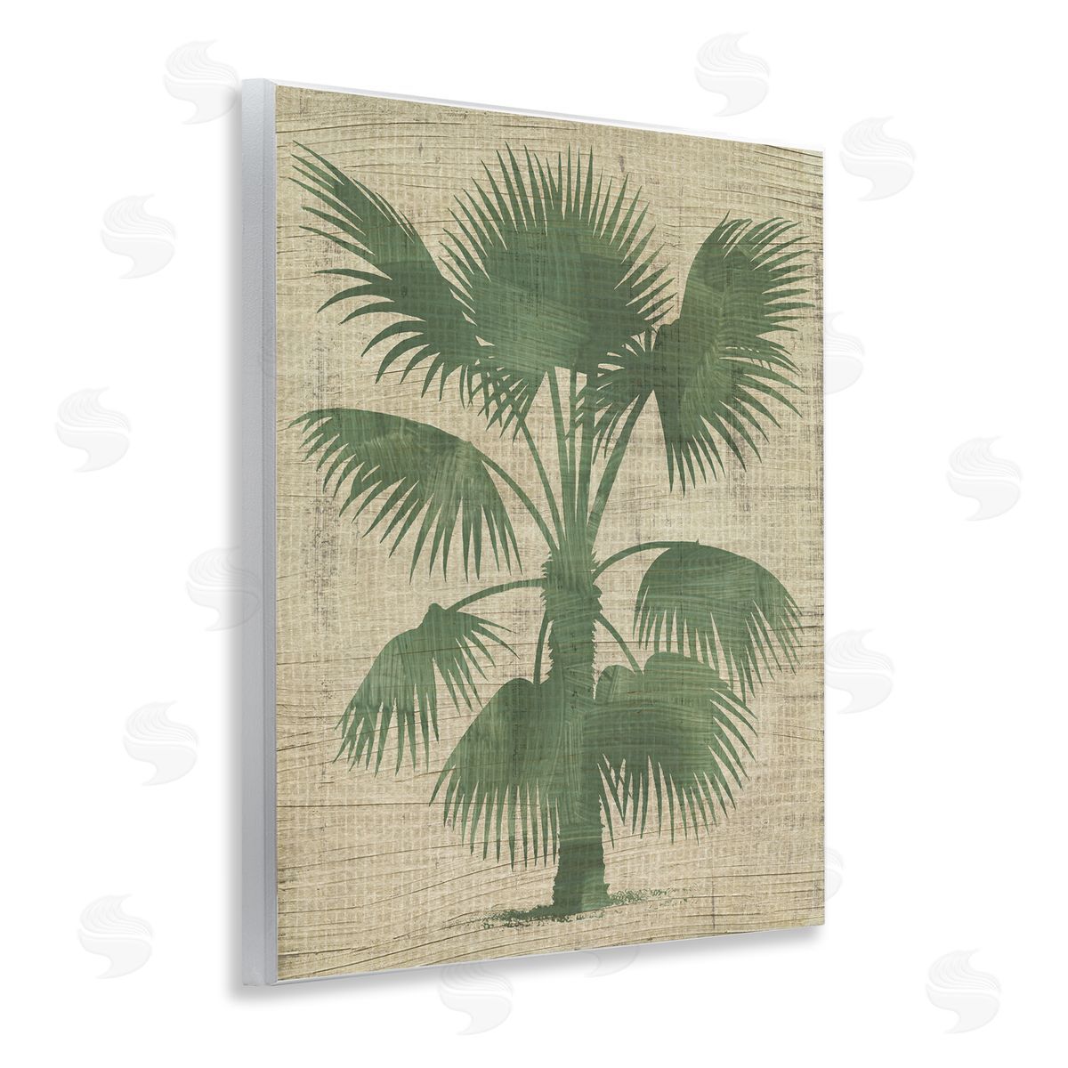 Vintage Distressed Palm Wood Plaque Wall Art, Home Decor by June Erica Vess