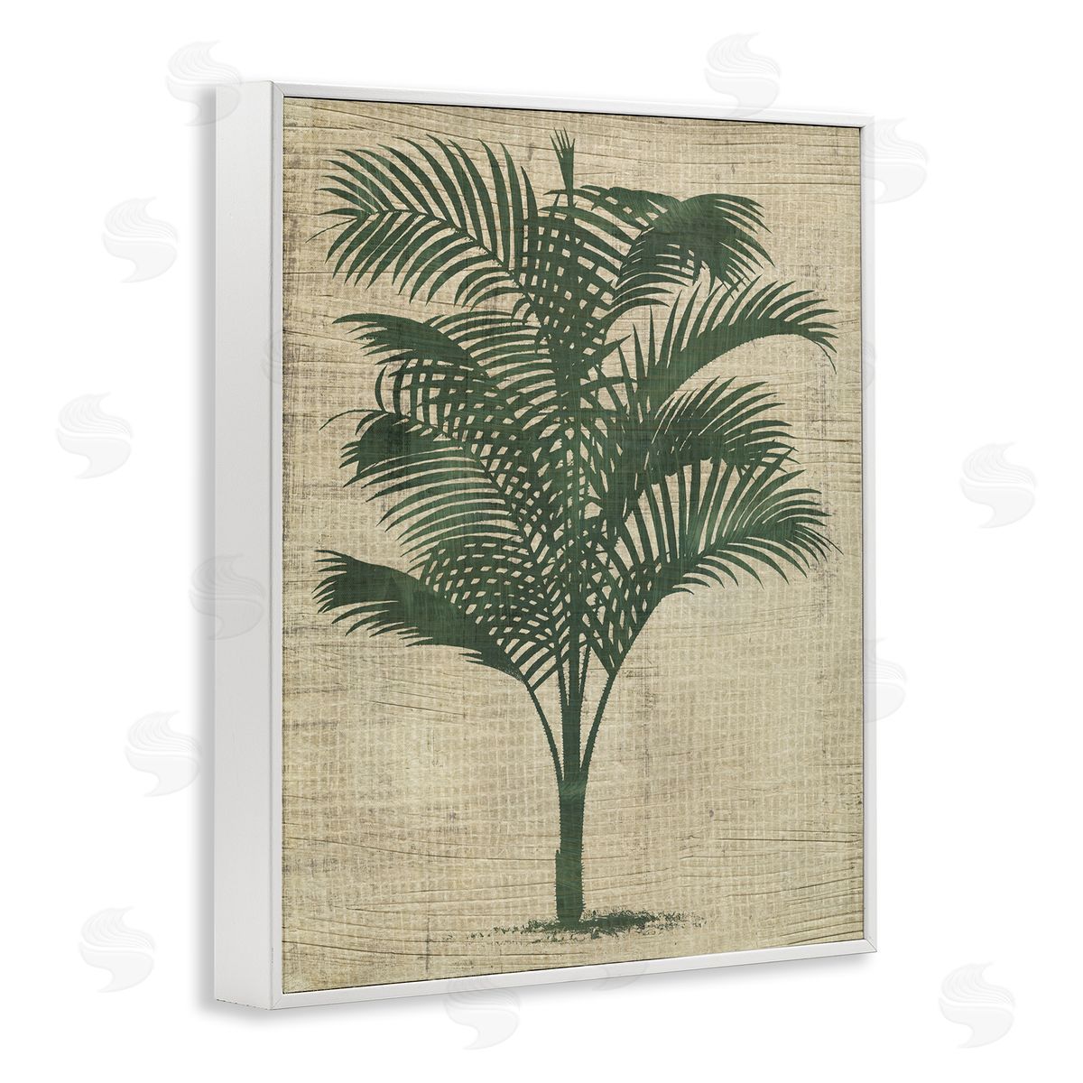 Vintage Palm Plant White Frame Print Wall Art, Home Decor by June Erica Vess