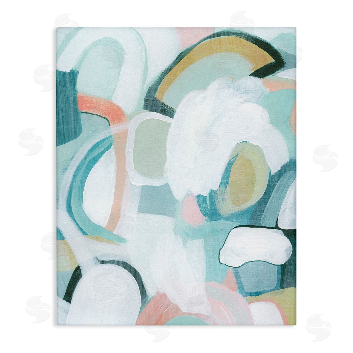 Pastel Arched Forms Canvas Wall Art, Home Decor by Grace Popp
