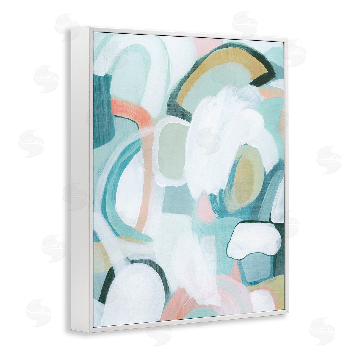 Pastel Arched Forms White Frame Print Wall Art, Home Decor by Grace Popp